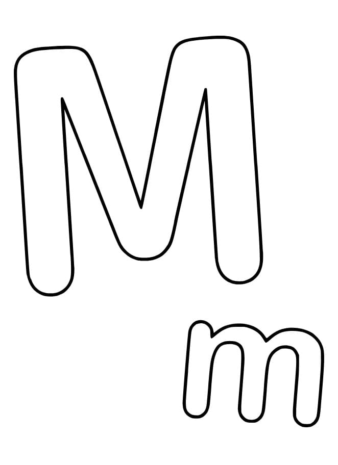 Free printable Letter M coloring page #194693 from Letters and Alphabet collection Free printable Letter M coloring page #194693 from Letters and Alphabet collection