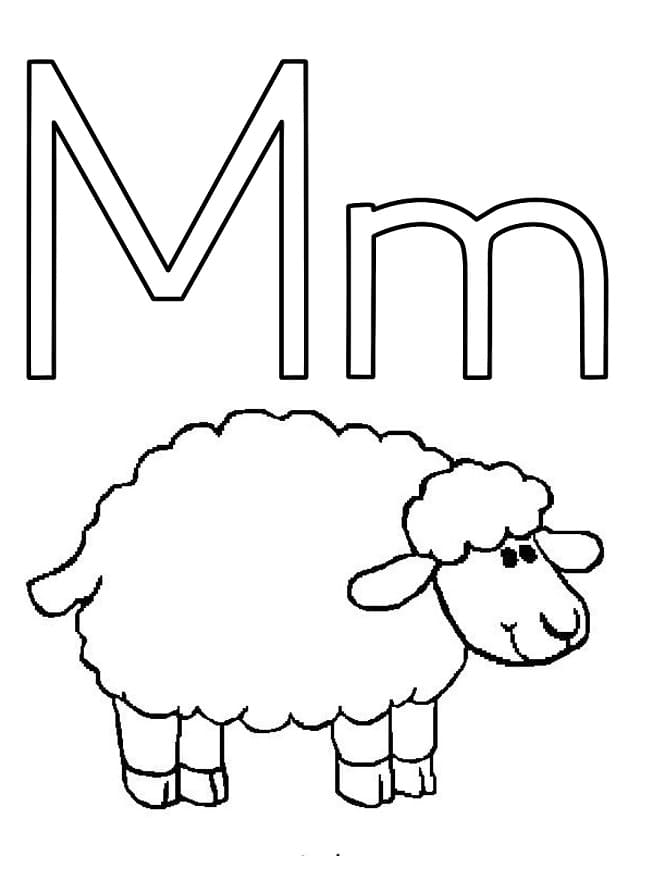 Free printable Letter M coloring page #194694 from Letters and Alphabet collection Free printable Letter M coloring page #194694 from Letters and Alphabet collection
