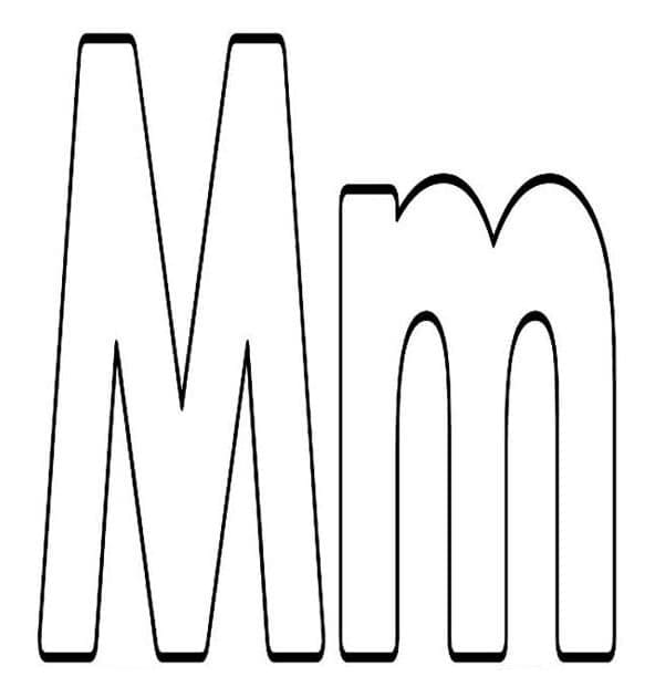 Free printable Letter M coloring page #194701 from Letters and Alphabet collection