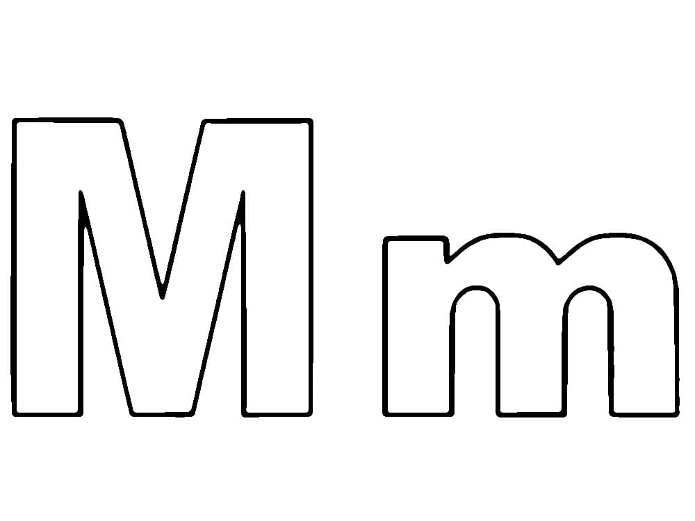 Free printable Letter M coloring page #194703 from Letters and Alphabet collection