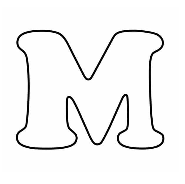 Free printable Letter M coloring page #194704 from Letters and Alphabet collection Free printable Letter M coloring page #194704 from Letters and Alphabet collection