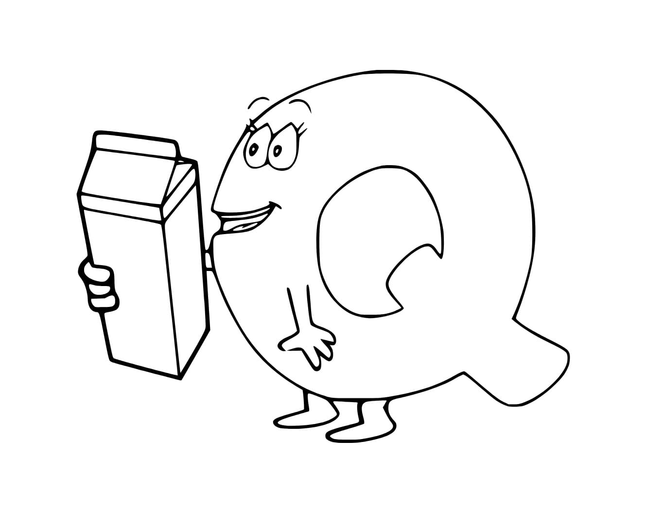 Free printable Letter Q coloring page #194745 from Letters and Alphabet collection