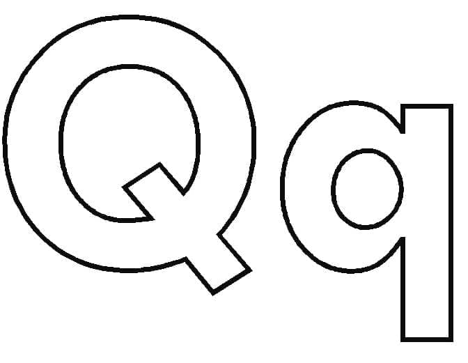 Free printable Letter Q coloring page #194751 from Letters and Alphabet collection