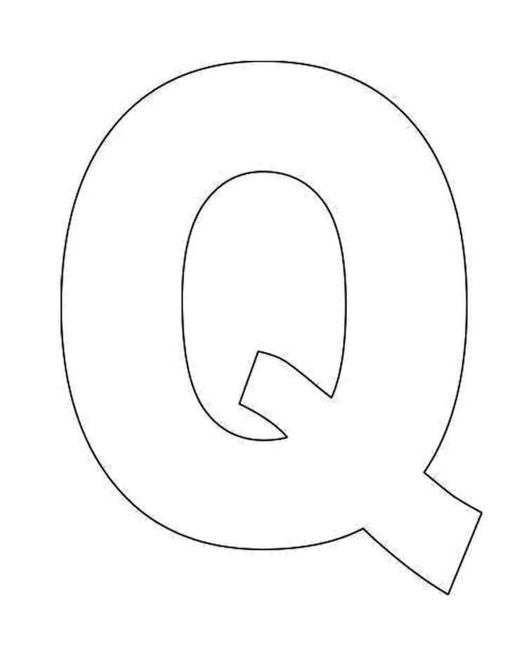 Free printable Letter Q coloring page #194753 from Letters and Alphabet collection