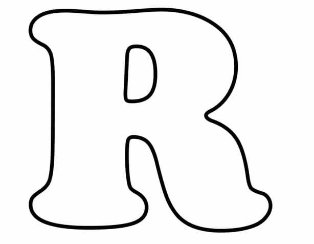 Free printable Letter R coloring page #194762 from Letters and Alphabet collection