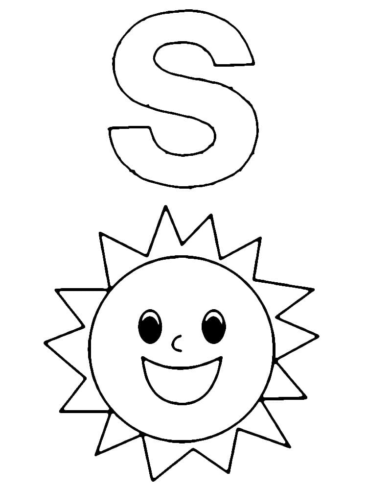 Free printable Letter S coloring page #194771 from Letters and Alphabet collection