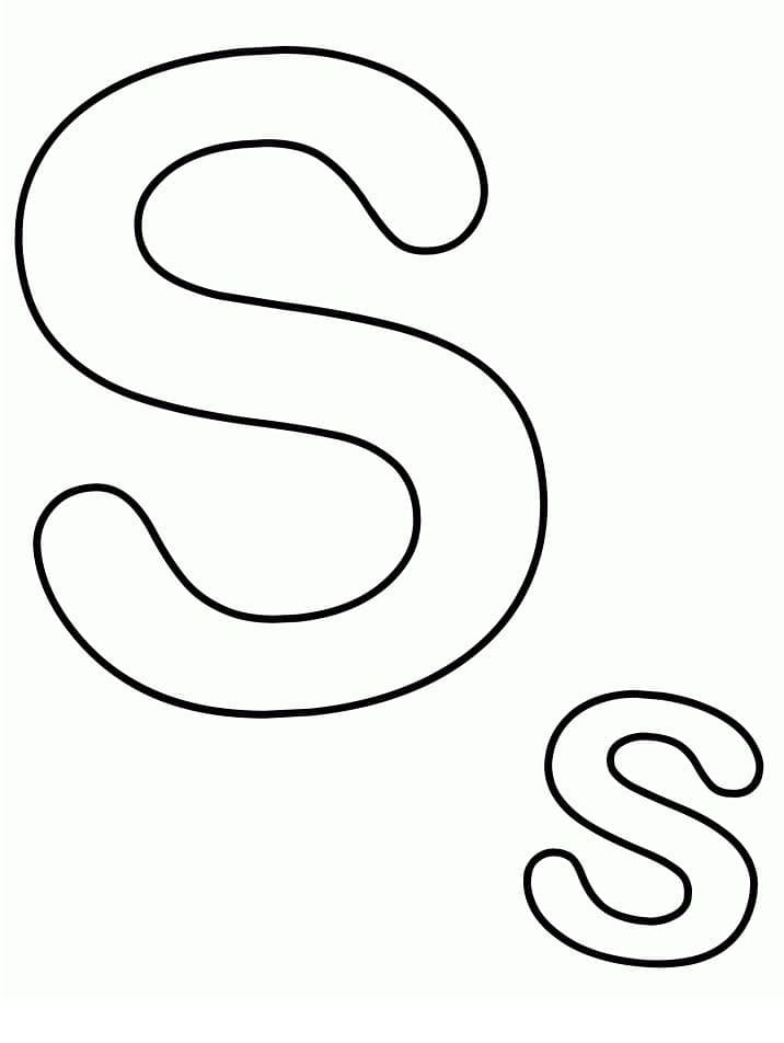 Free printable Letter S coloring page #194778 from Letters and Alphabet collection