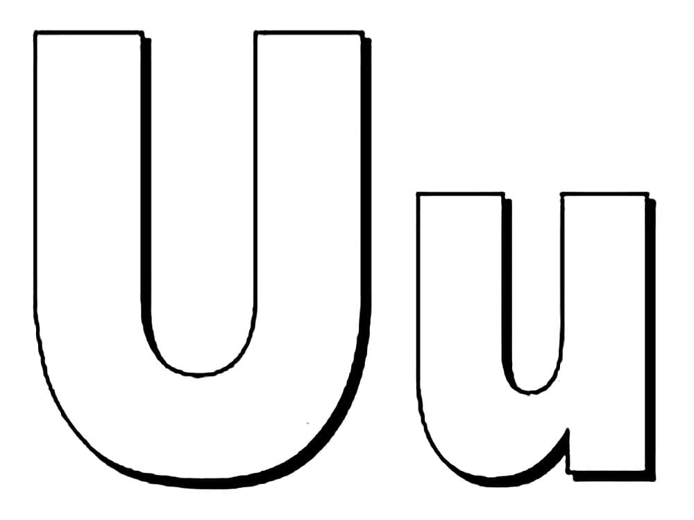 Free printable Letter U coloring page #194799 from Letters and Alphabet collection