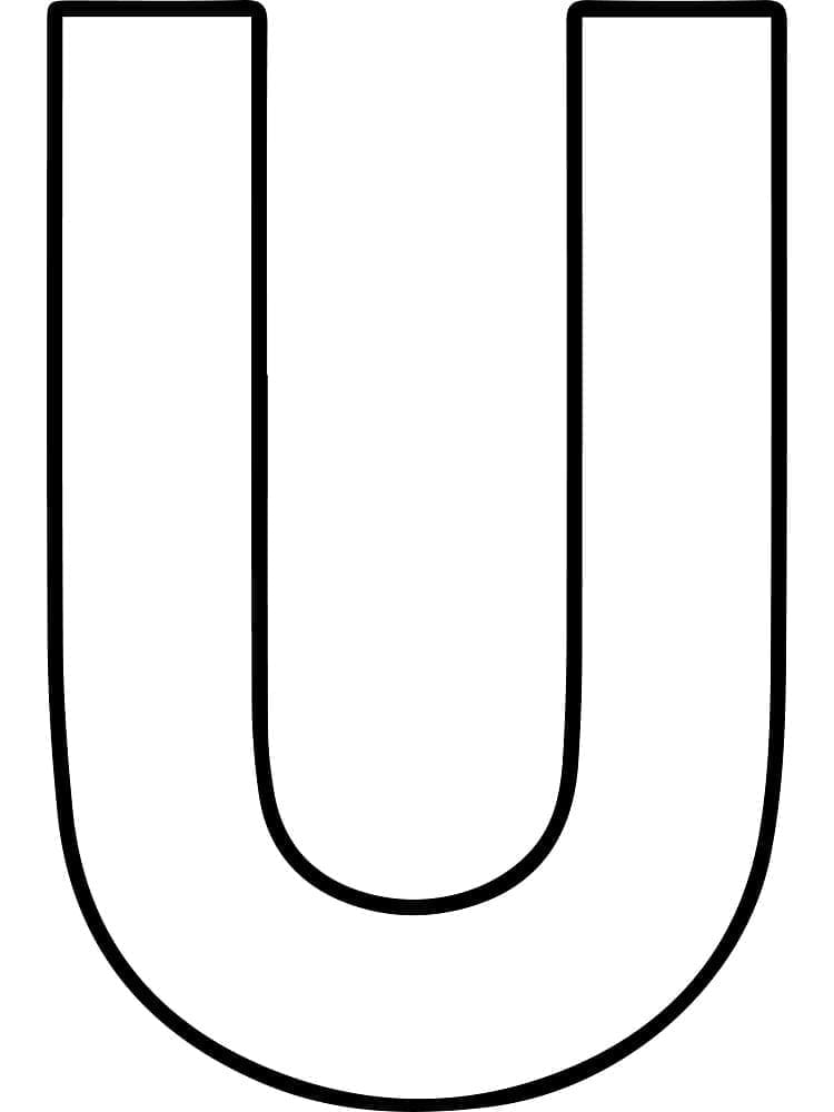 Free printable Letter U coloring page #194805 from Letters and Alphabet collection Free printable Letter U coloring page #194805 from Letters and Alphabet collection