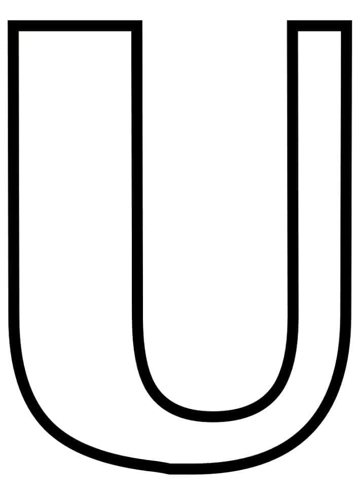 Free printable Letter U coloring page #194807 from Letters and Alphabet collection Free printable Letter U coloring page #194807 from Letters and Alphabet collection