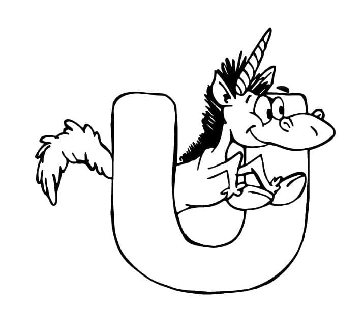 Free printable Letter U coloring page #194809 from Letters and Alphabet collection