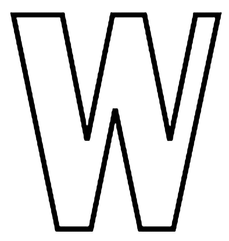 Free printable Letter W coloring page #194823 from Letters and Alphabet collection Free printable Letter W coloring page #194823 from Letters and Alphabet collection