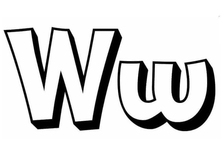 Free printable Letter W coloring page #194828 from Letters and Alphabet collection Free printable Letter W coloring page #194828 from Letters and Alphabet collection