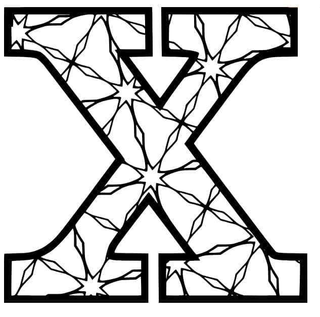 Free printable Letter X coloring page #194838 from Letters and Alphabet collection
