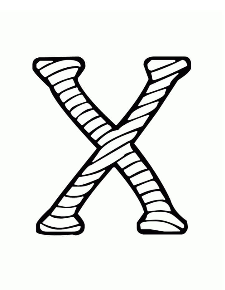 Free printable Letter X coloring page #194844 from Letters and Alphabet collection