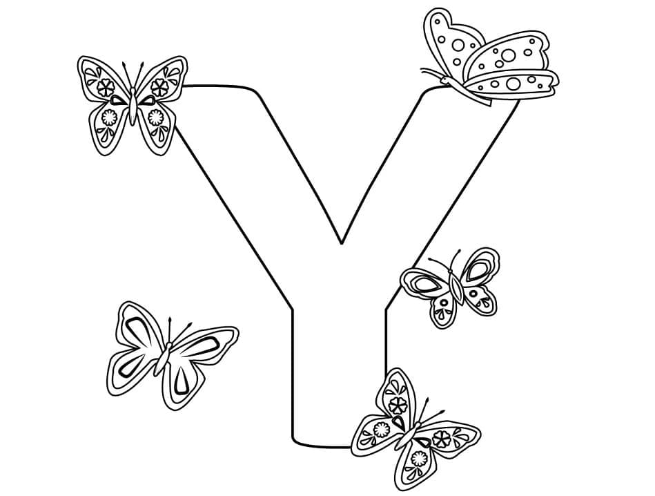 Free printable Letter Y coloring page #194856 from Letters and Alphabet collection
