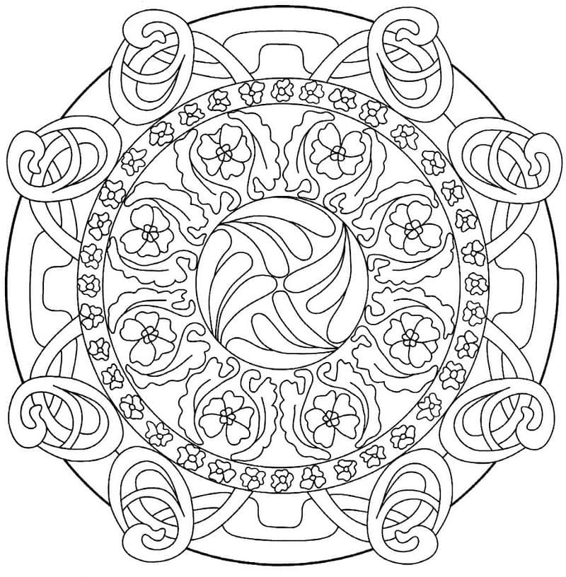 Free printable Abstract Mandalas coloring page #173987 from Mandalas collection