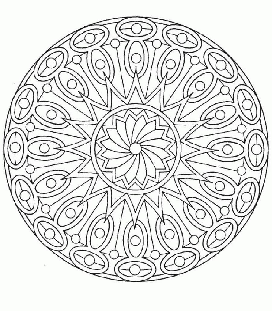 Free printable Abstract Mandalas coloring page #193069 from Mandalas collection