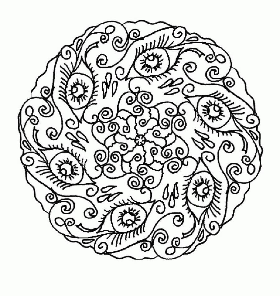 Free printable Abstract Mandalas coloring page #193079 from Mandalas collection