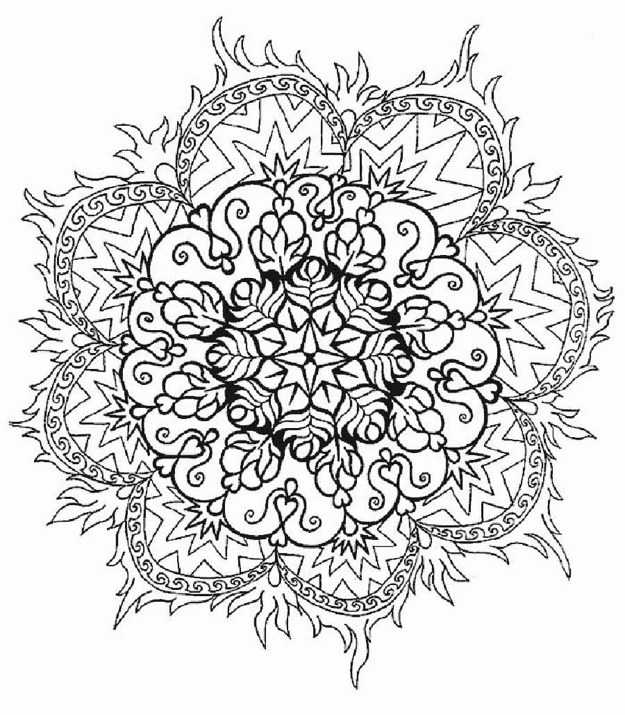 Free printable Abstract Mandalas coloring page #193080 from Mandalas collection