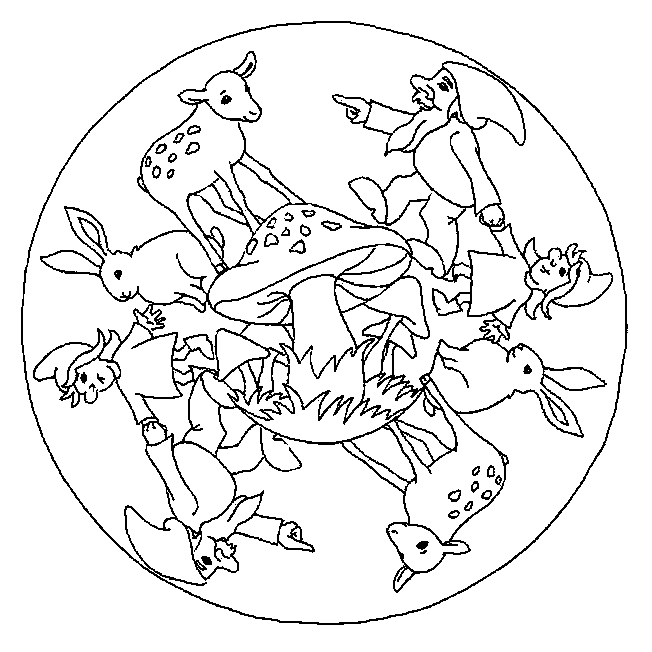 Coloring page: Animals Mandalas (Mandalas) #22730 - Free Printable Coloring Pages