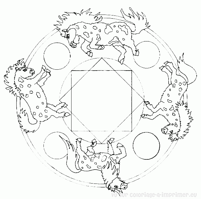 Coloring page: Animals Mandalas (Mandalas) #22745 - Free Printable Coloring Pages