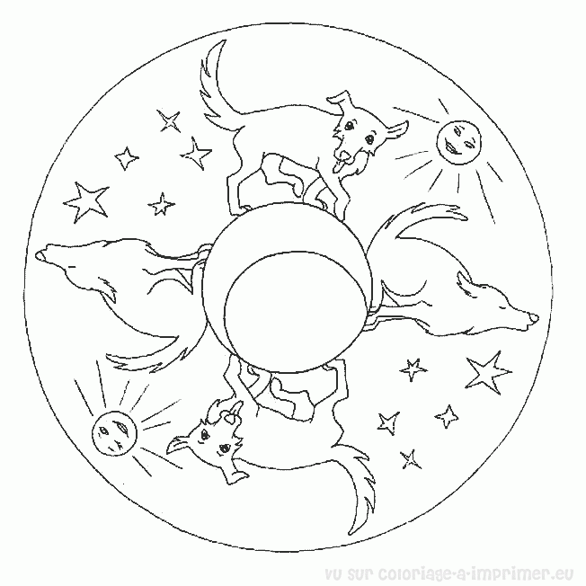 Coloring page: Animals Mandalas (Mandalas) #22766 - Free Printable Coloring Pages