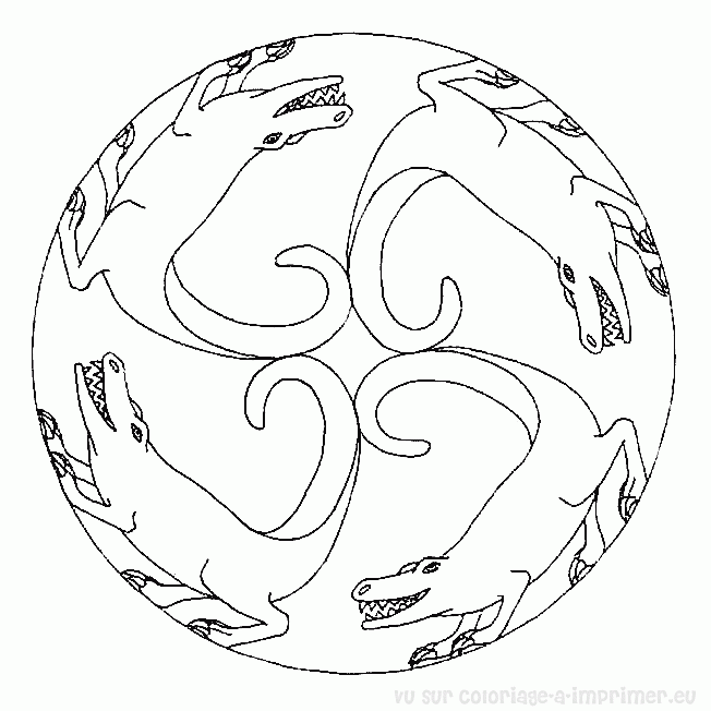 Coloring page: Animals Mandalas (Mandalas) #22778 - Free Printable Coloring Pages