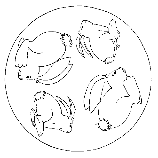 Coloring page: Animals Mandalas (Mandalas) #22800 - Free Printable Coloring Pages