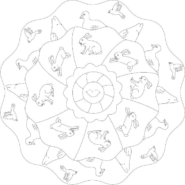 Coloring page: Animals Mandalas (Mandalas) #22832 - Free Printable Coloring Pages