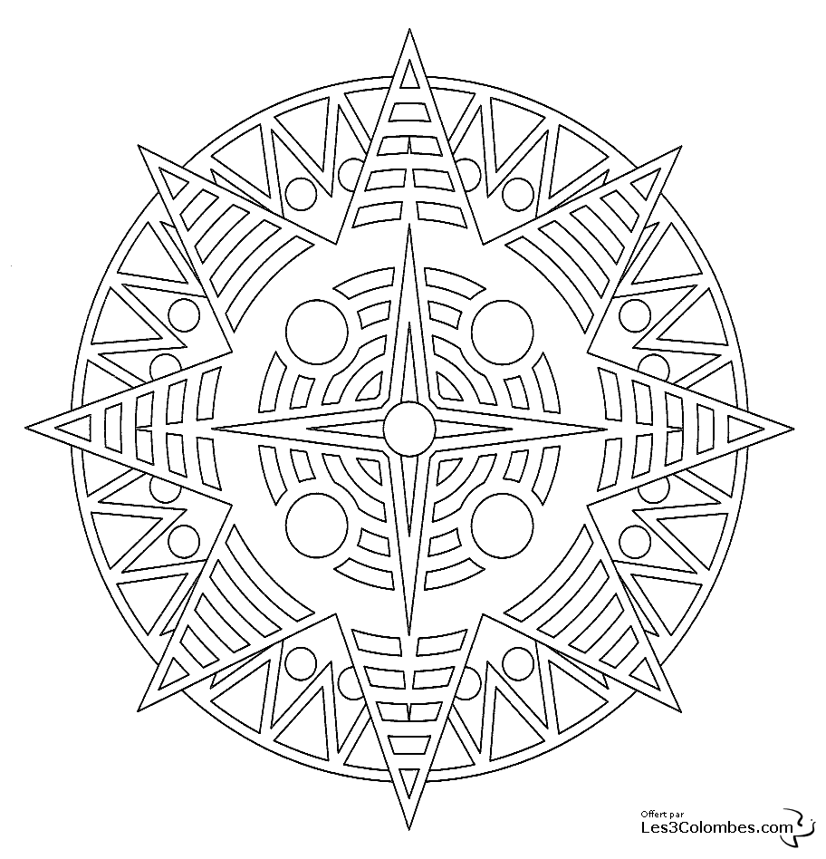 Free printable Anti-Stress coloring page #22975 from Mandalas collection Free printable Anti-Stress coloring page #22975 from Mandalas collection
