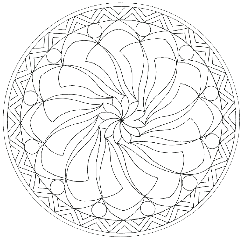 Free printable Anti-Stress coloring page #23046 from Mandalas collection Free printable Anti-Stress coloring page #23046 from Mandalas collection