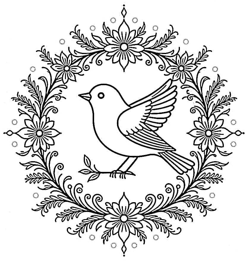 Free printable Bird Mandala coloring page #221968 from Mandalas collection
