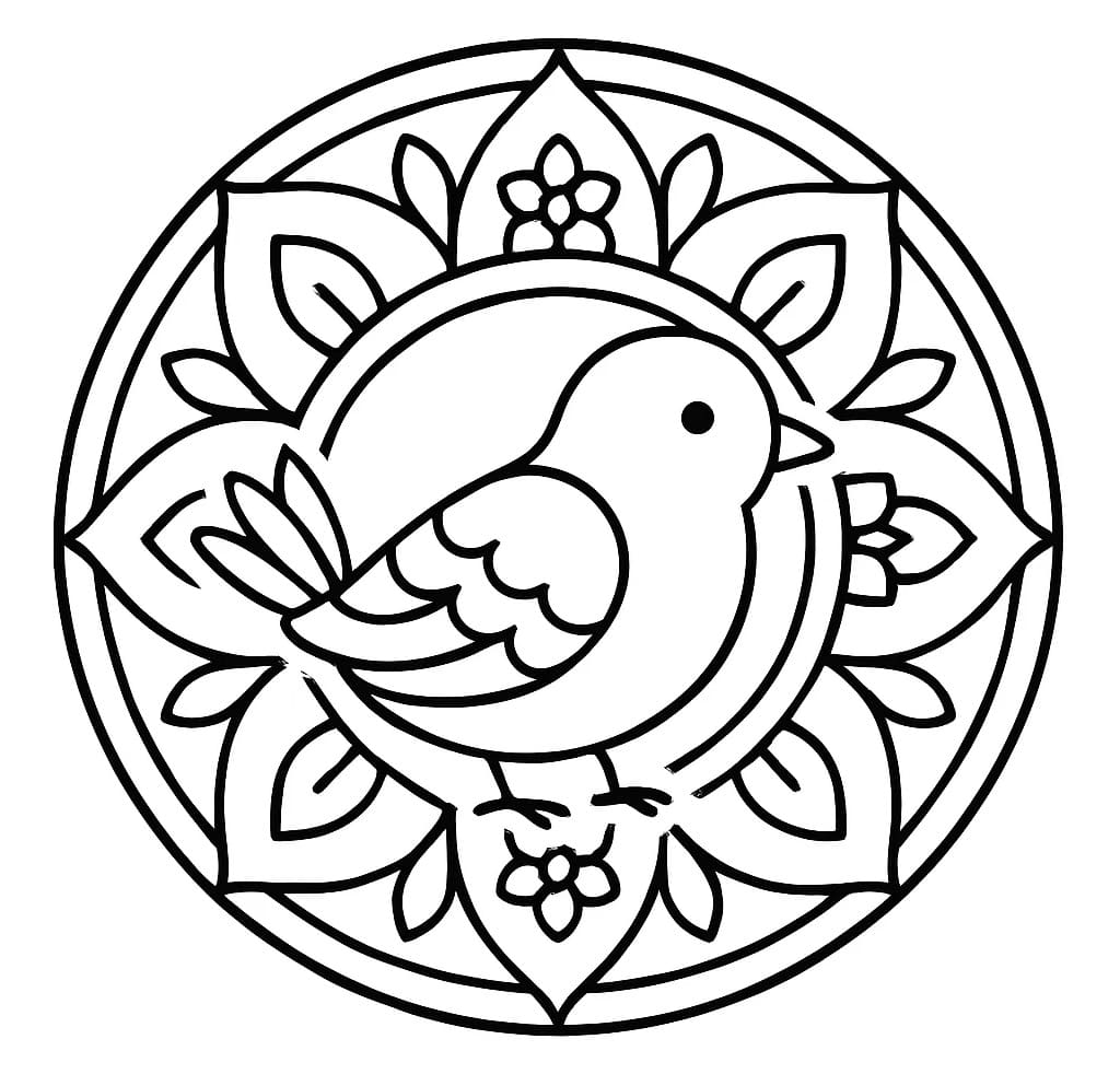 Free printable Bird Mandala coloring page #221970 from Mandalas collection