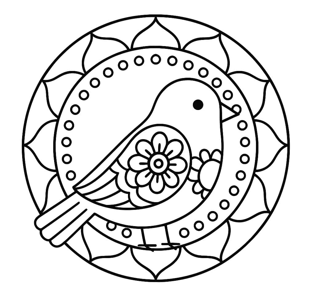 Free printable Bird Mandala coloring page #221975 from Mandalas collection