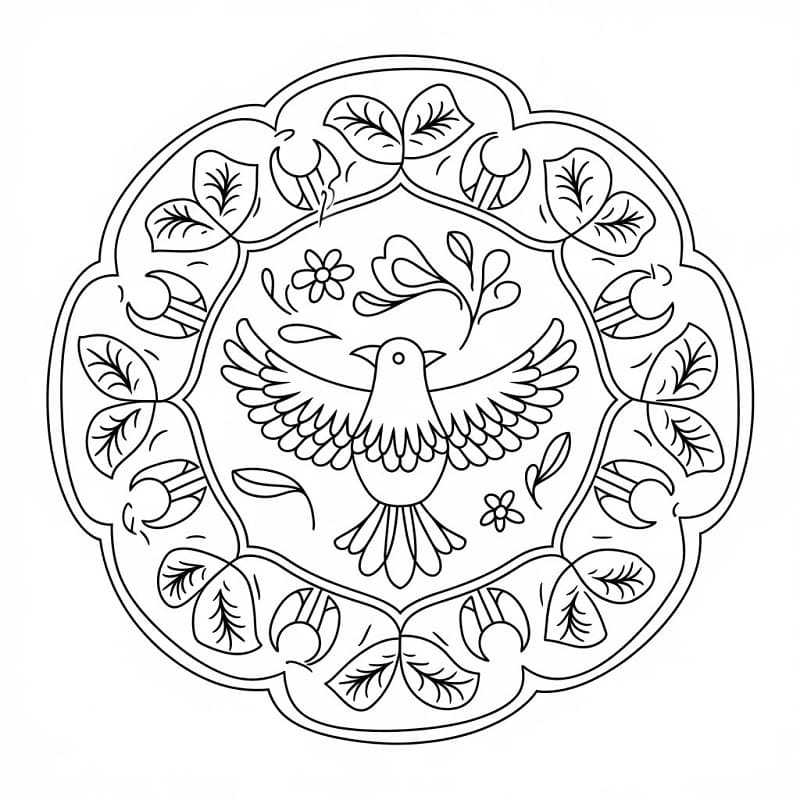 Free printable Bird Mandala coloring page #221982 from Mandalas collection