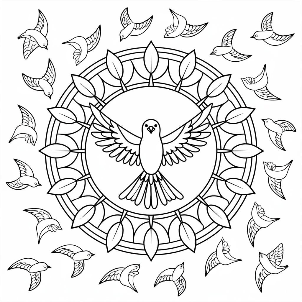 Free printable Bird Mandala coloring page #221983 from Mandalas collection