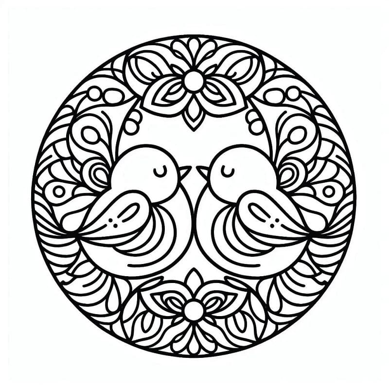 Free printable Bird Mandala coloring page #221984 from Mandalas collection Free printable Bird Mandala coloring page #221984 from Mandalas collection
