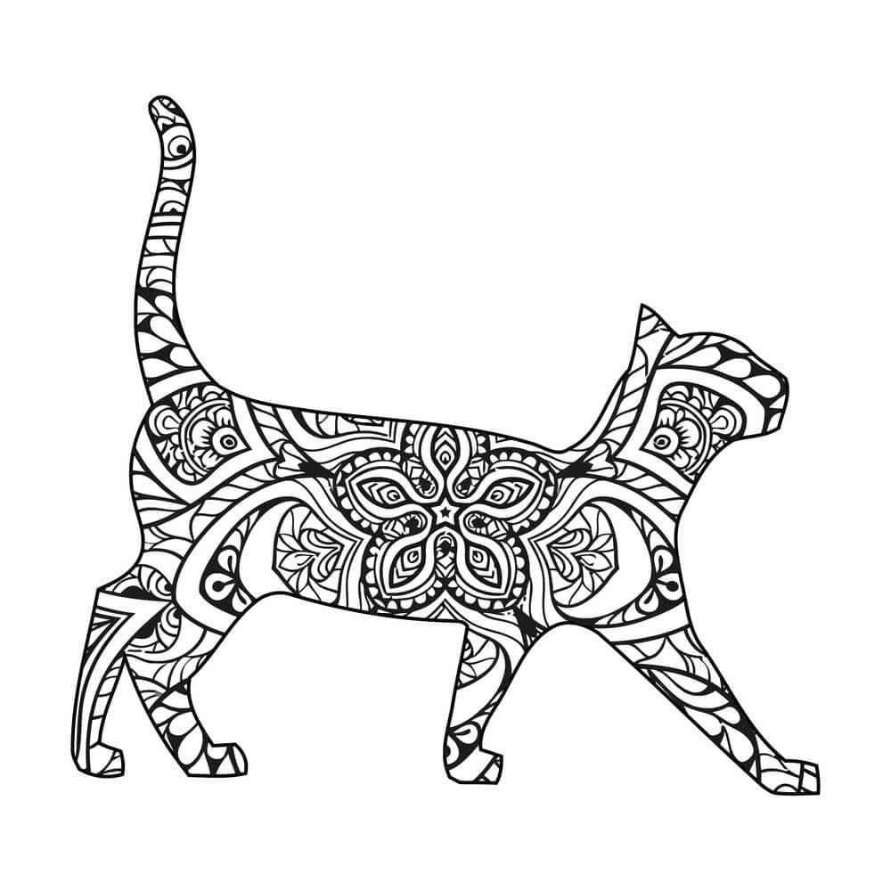 Free printable Cat Mandalas coloring page #199962 from Mandalas collection