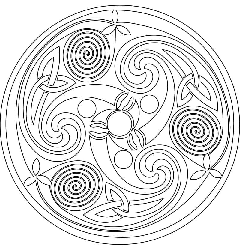 Free printable Celtic Mandalas coloring page #173950 from Mandalas collection