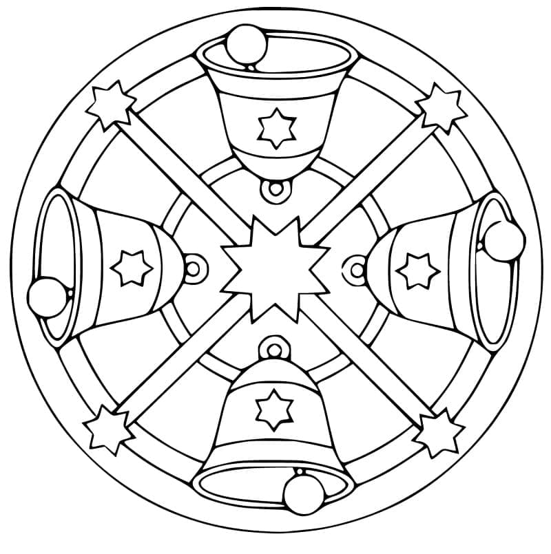 Coloring page: Christmas Mandalas (Mandalas) #175369 - Free Printable Coloring Pages