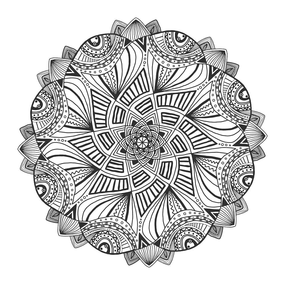 Free printable Difficult Mandalas coloring page #209910 from Mandalas collection