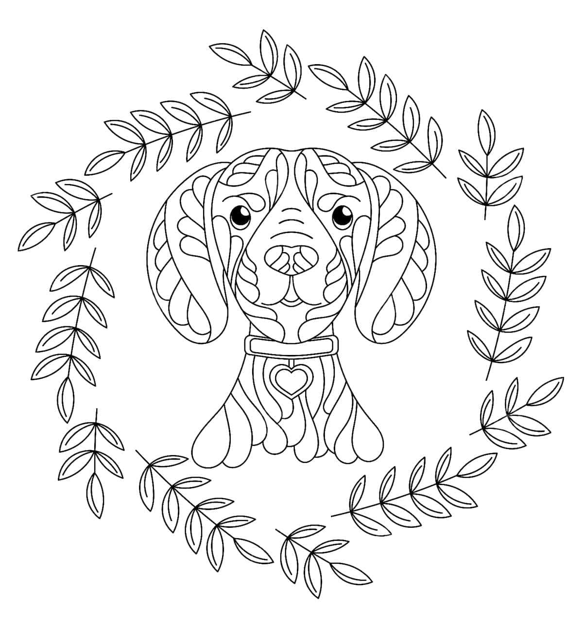 Free printable Dog Mandalas coloring page #211803 from Mandalas collection