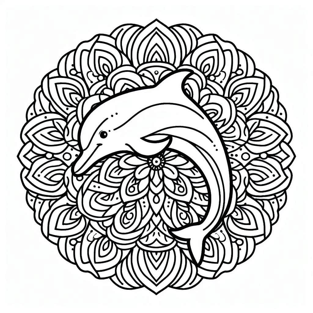 Free printable Dolphin Mandalas coloring page #219088 from Mandalas collection Free printable Dolphin Mandalas coloring page #219088 from Mandalas collection