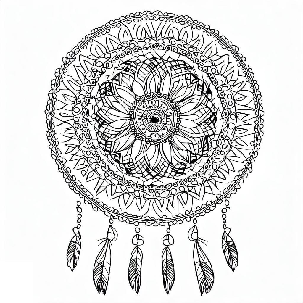 Coloring page: Dreamcatcher Mandalas (Mandalas) #190171 - Free Printable Coloring Pages
