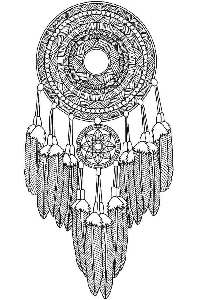 Free printable Dreamcatcher Mandalas coloring page #190174 from Mandalas collection