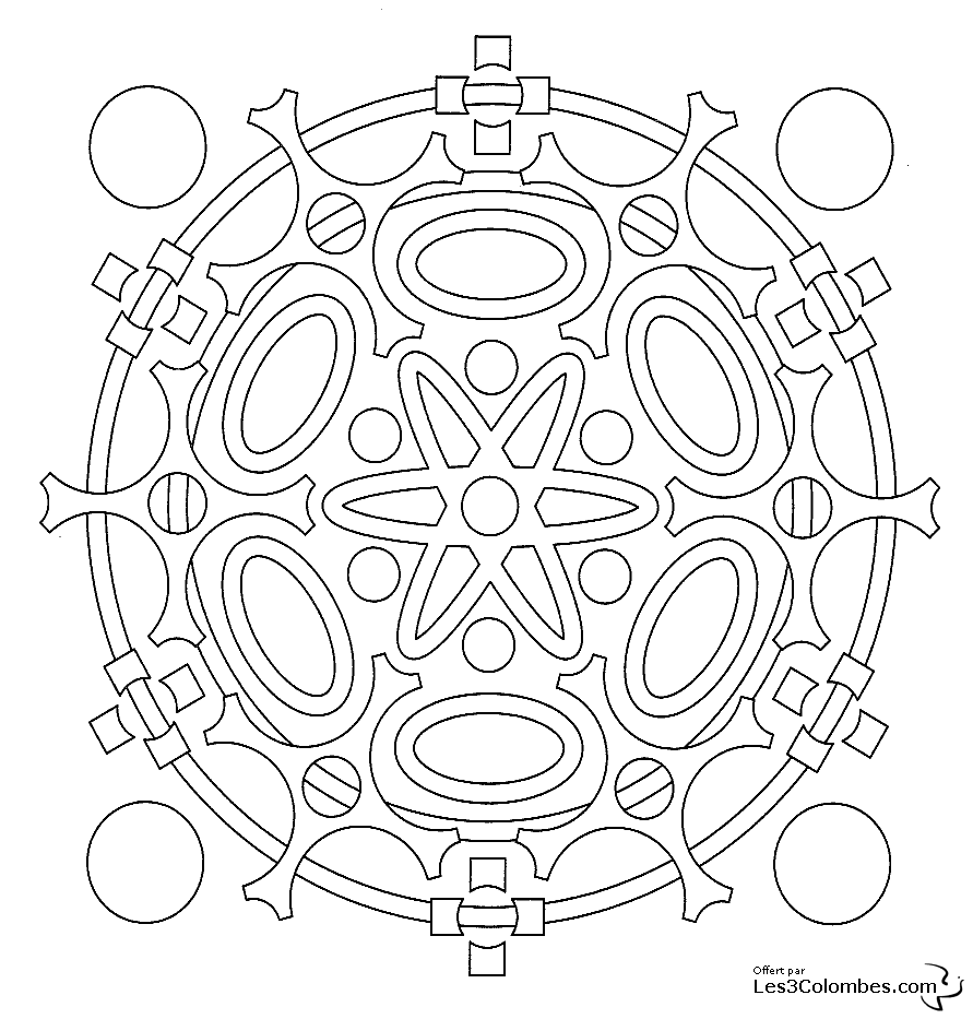 Coloring page: Flake Mandalas (Mandalas) #117627 - Free Printable Coloring Pages