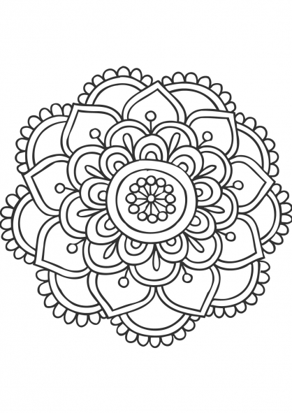 Coloring page: Flowers Mandalas (Mandalas) #117032 - Free Printable Coloring Pages