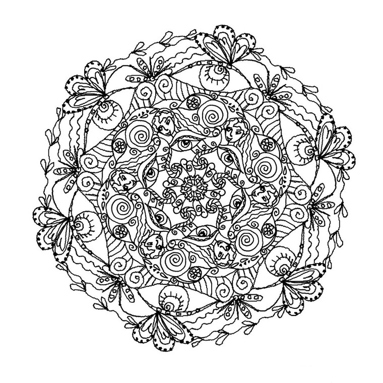 Coloring page: Flowers Mandalas (Mandalas) #117041 - Free Printable Coloring Pages