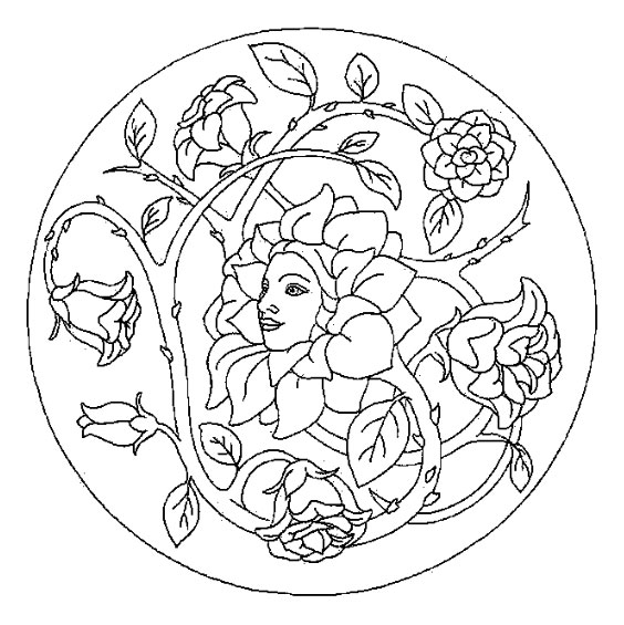 Coloring page: Flowers Mandalas (Mandalas) #117048 - Free Printable Coloring Pages